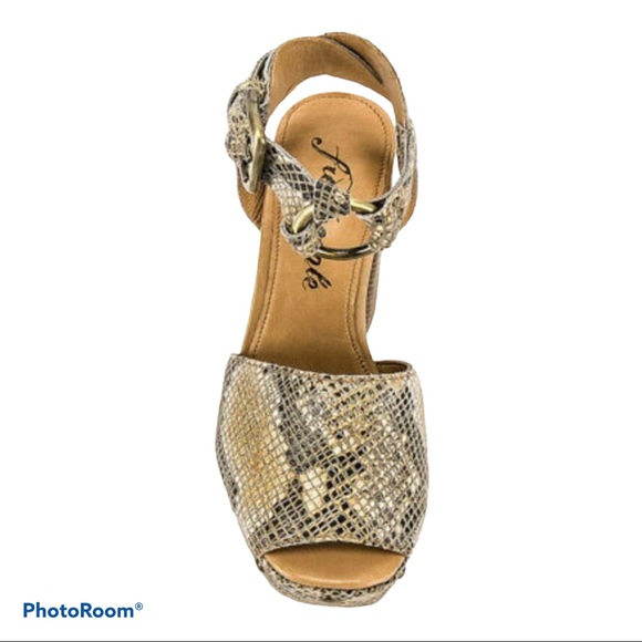 Free People Justine Snakeskin Platform Sandals - Picture 5 of 14